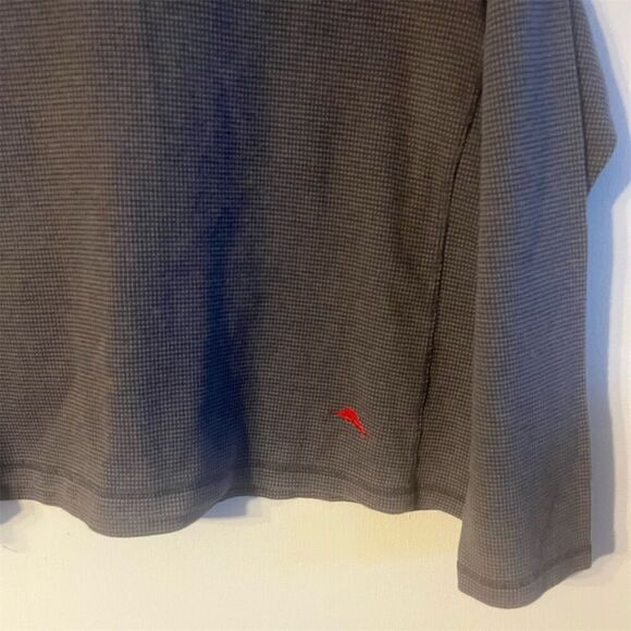 Tommy‎ Bahama Men's Gray Waffle Knit Thermal Sweater Size L - Picture 3 of 8